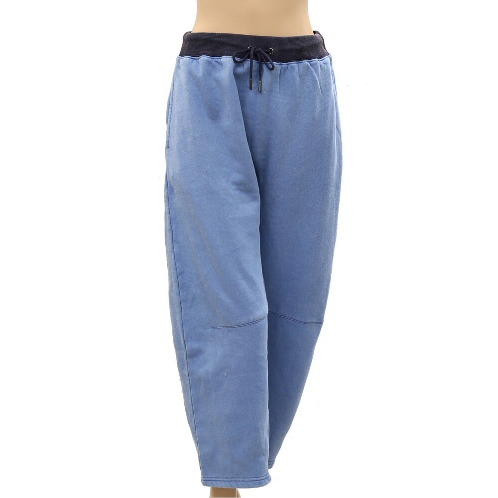 Free People FP Movement You Wish Pants High-Rise Barrel Slouchy Blue XS 286653
